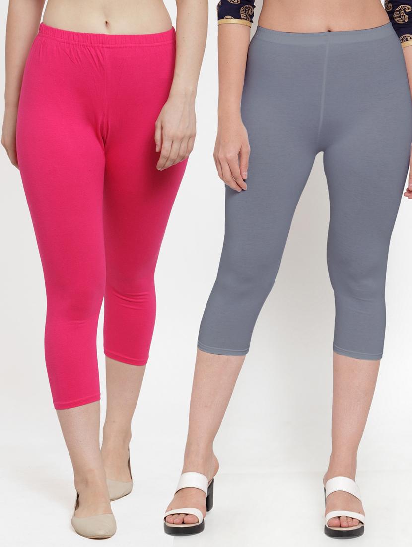 pack of 2 solid capri legging  - 19086021 -  Zoom Image - 0