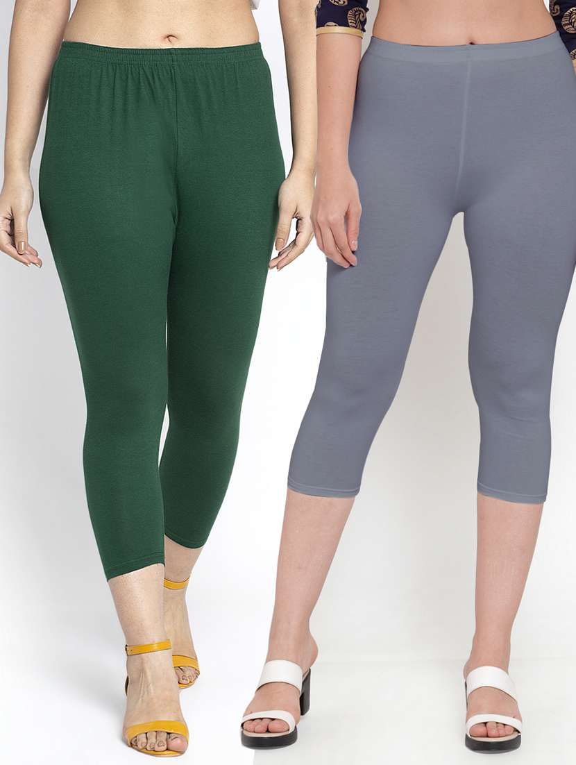 pack of 2 solid capri legging  - 19086024 -  Zoom Image - 0