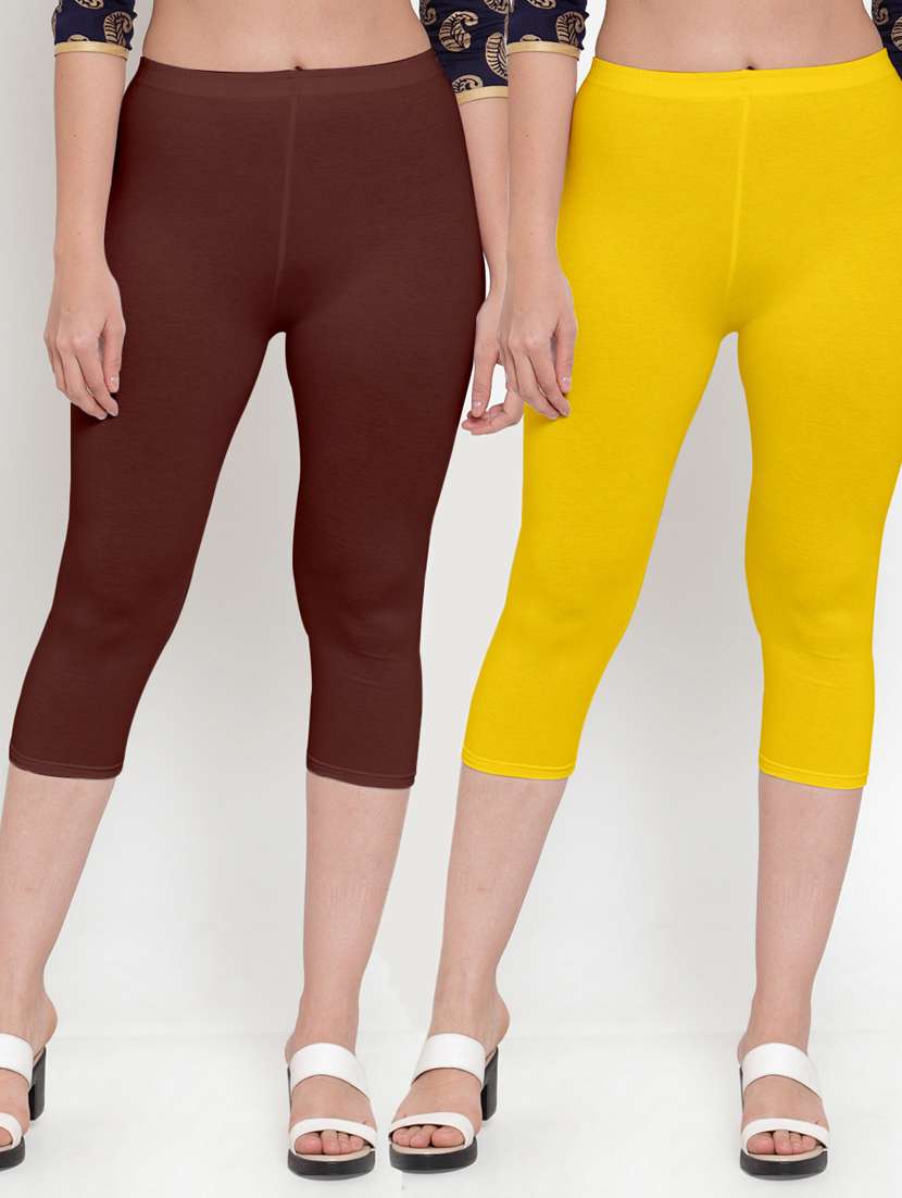 pack of 2 solid capri legging 