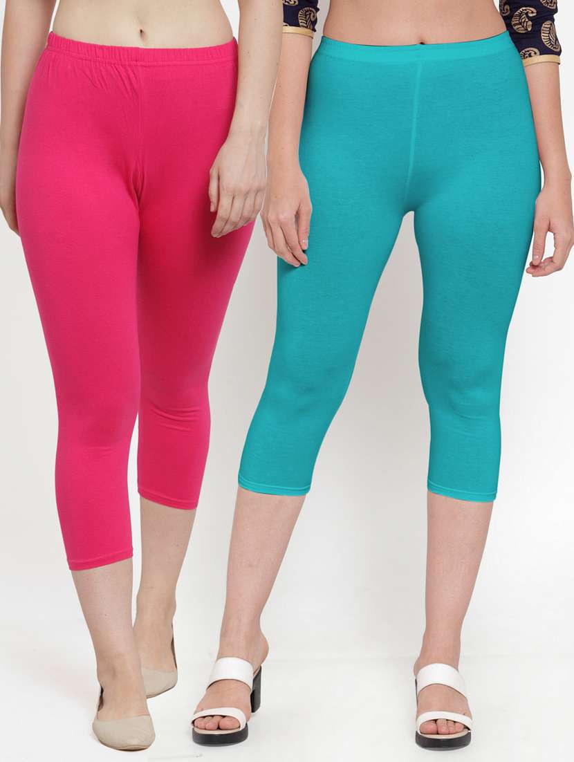 pack of 2 solid capri legging  - 19086076 -  Zoom Image - 0