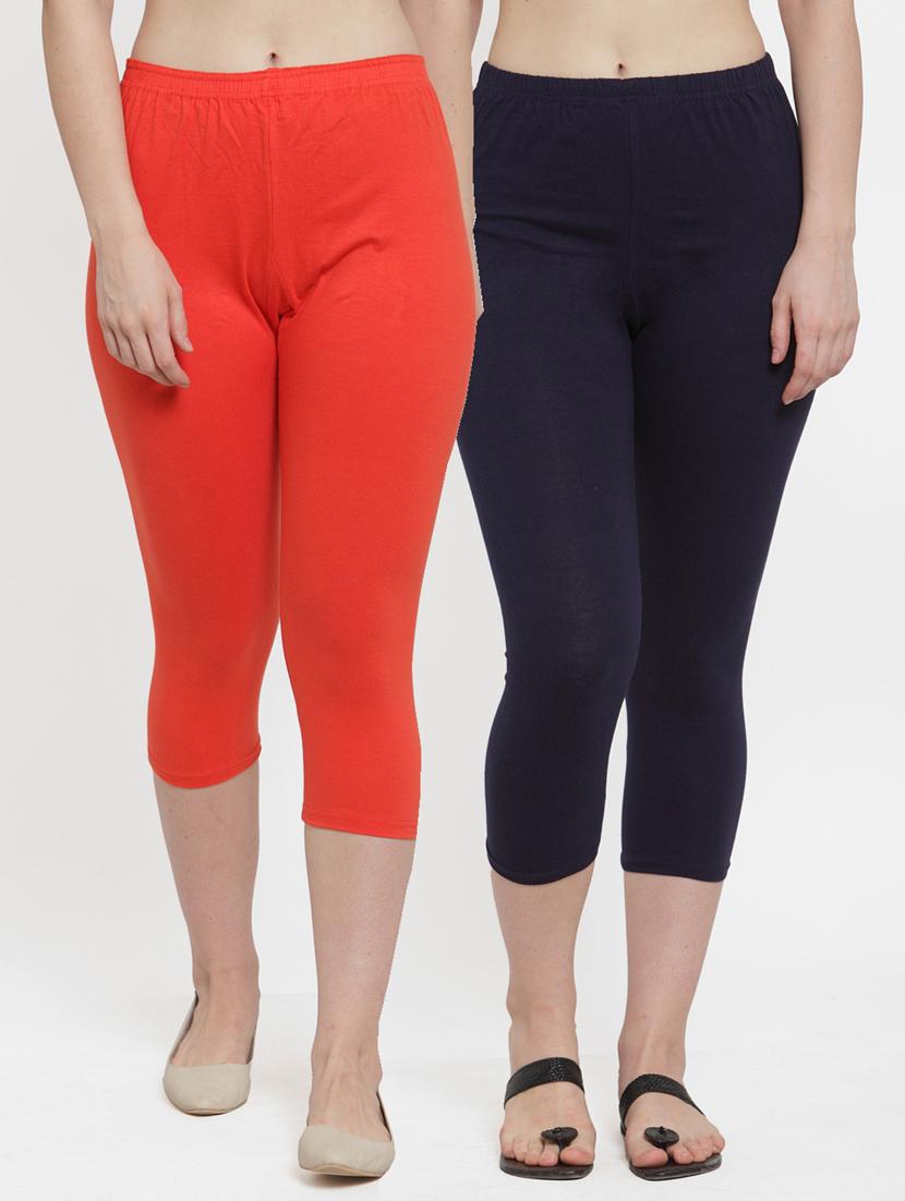 pack of 2 solid capri leggings - 19086082 - Zoom Image - 0