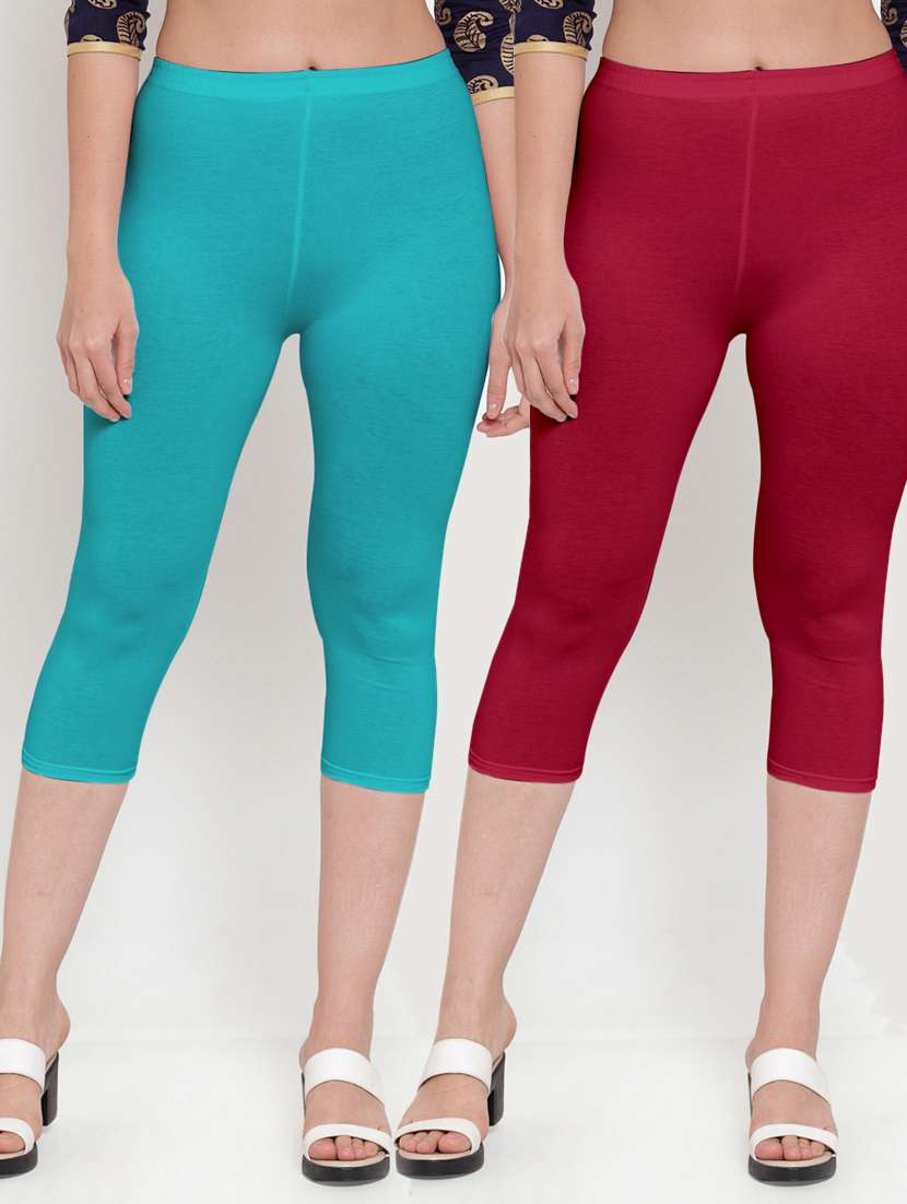 pack of 2 solid capri legging - 19086118 - Zoom Image - 0