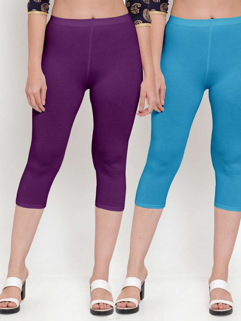 pack of 2 solid capri legging 