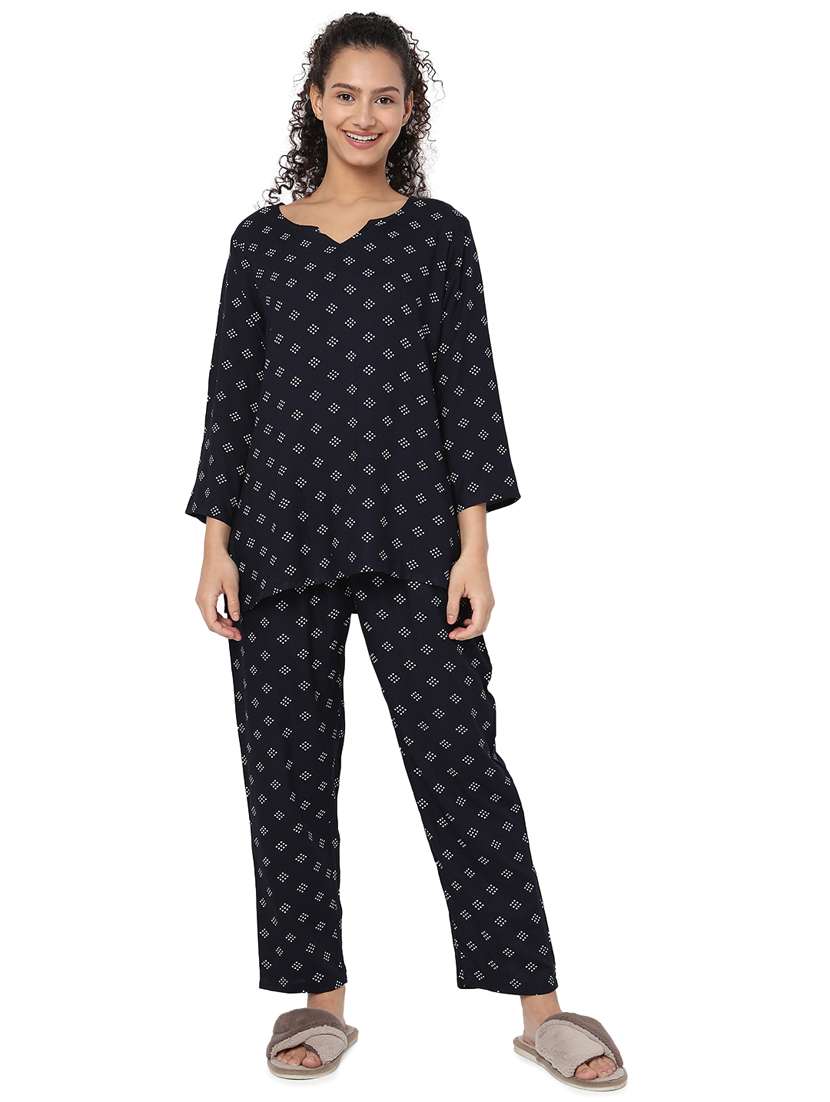 printed nightwear pajama set 