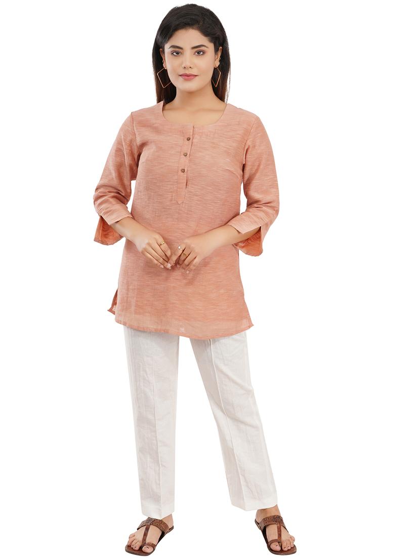 pink solid tunic - 19086716 - Zoom Image - 0