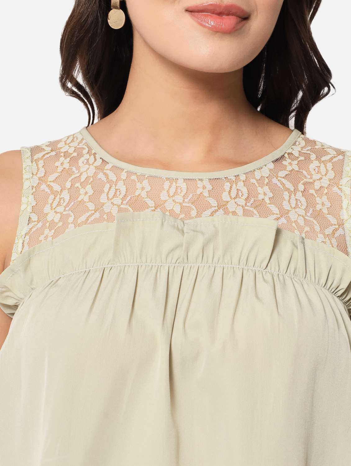 women's straight round neck top - 19086802 -  Standard Image - 5