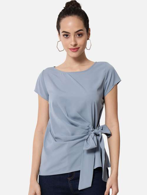 women's straight round neck top - 19086866 -  Standard Image - 0