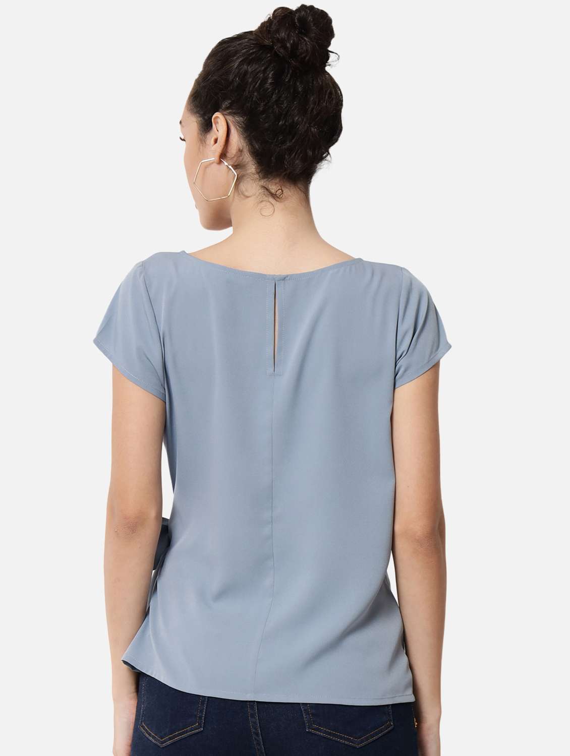women's straight round neck top - 19086866 -  Standard Image - 3