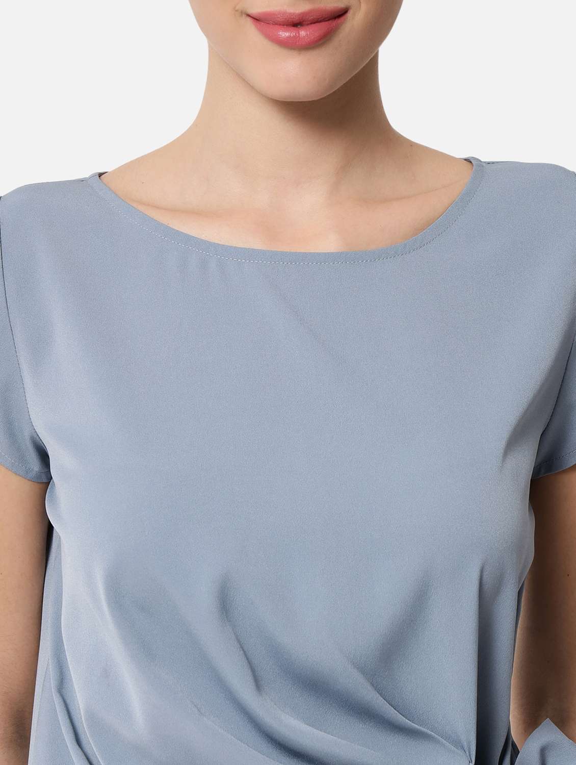 women's straight round neck top - 19086866 -  Standard Image - 5