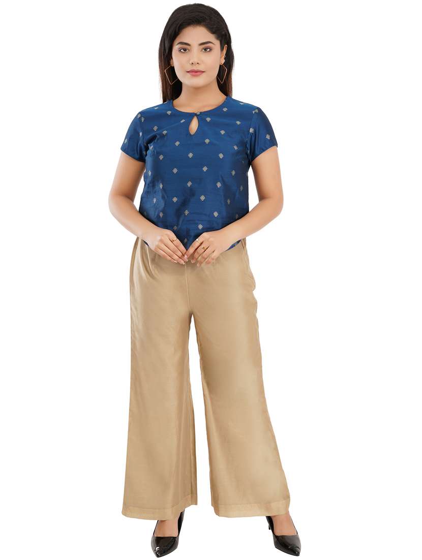 blue printed high-low top - 19086926 - Standard Image - 3