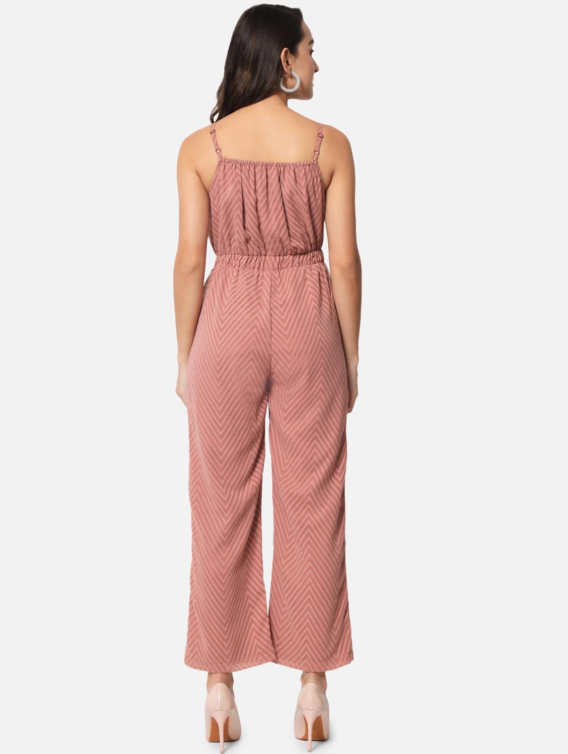 cami neck chevron full leg jumpsuit - 19087189 - Standard Image - 3