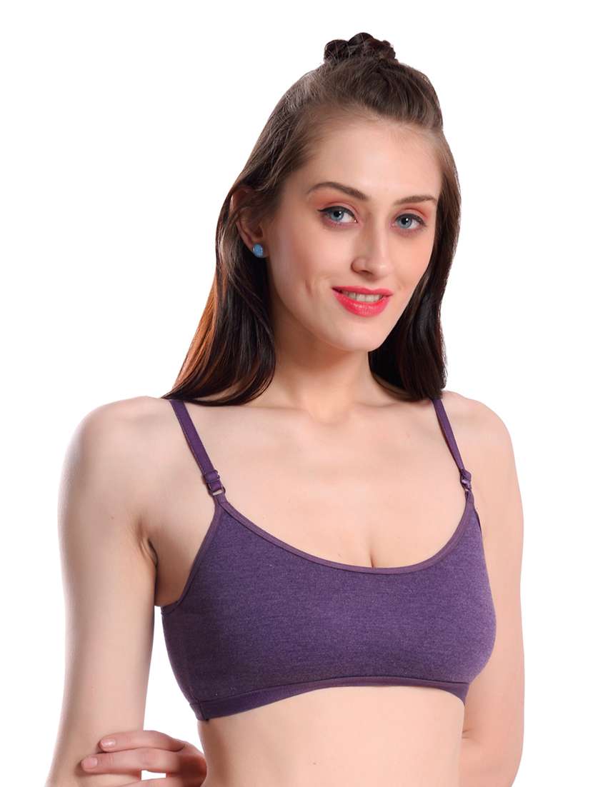 pack of 3 multi colored solid sport bra - 19087285 -  Standard Image - 3