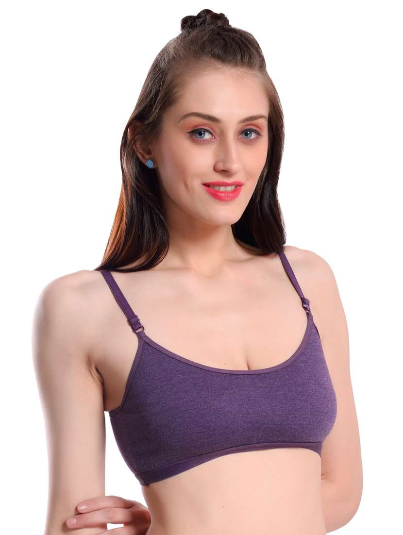 pack of 3 multi colored solid sports bra - 19087289 -  Standard Image - 3