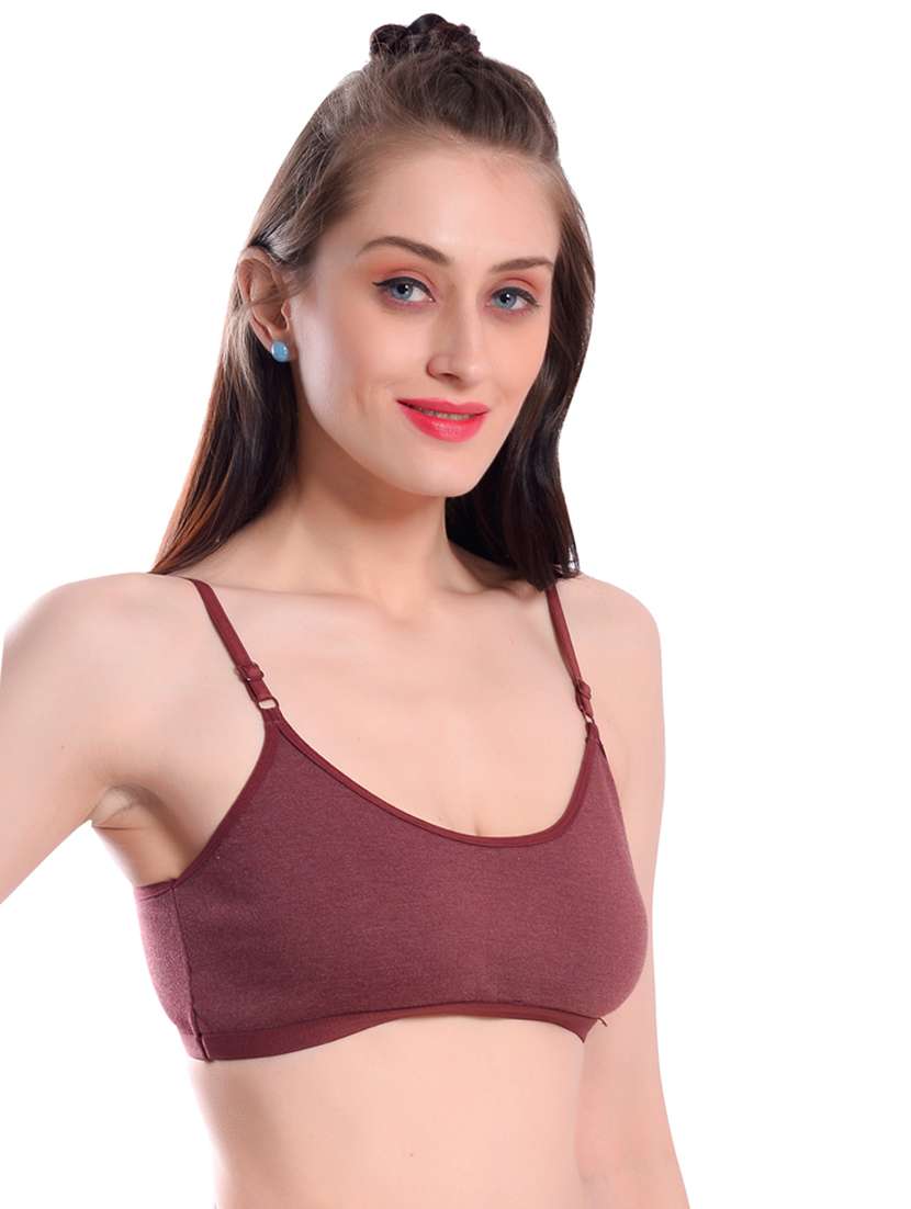 pack of 3 multi colored solid sport bra - 19087298 -  Standard Image - 3