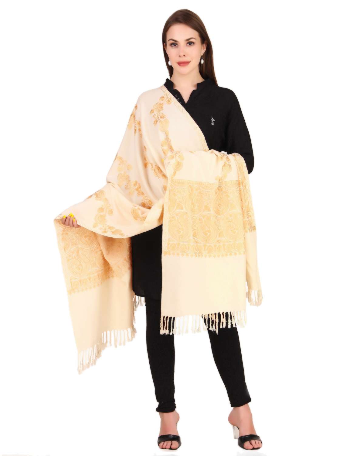 women's embroidered shawl - 19087639 -  Standard Image - 3