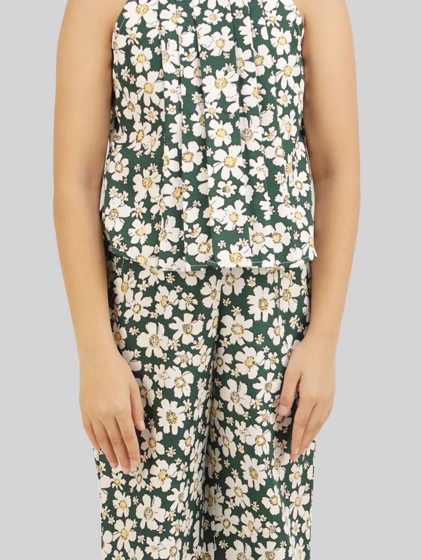 girls floral full length co-ord set - 19087714 -  Standard Image - 5