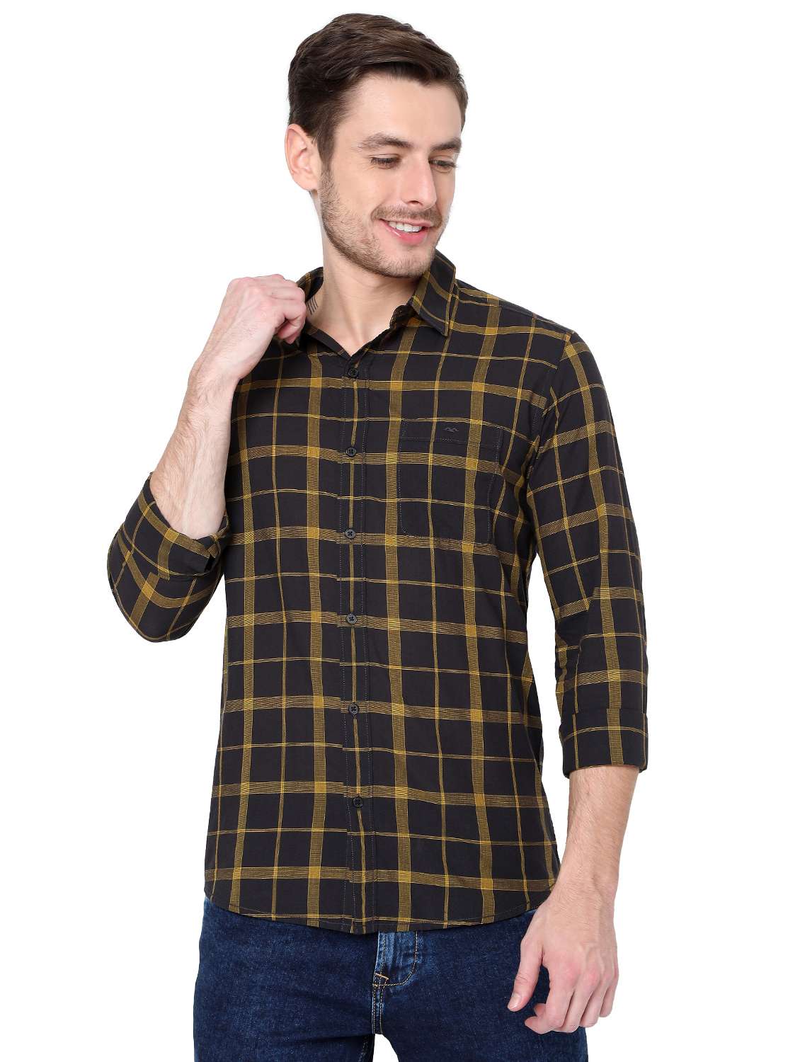 black long sleeve casual shirt