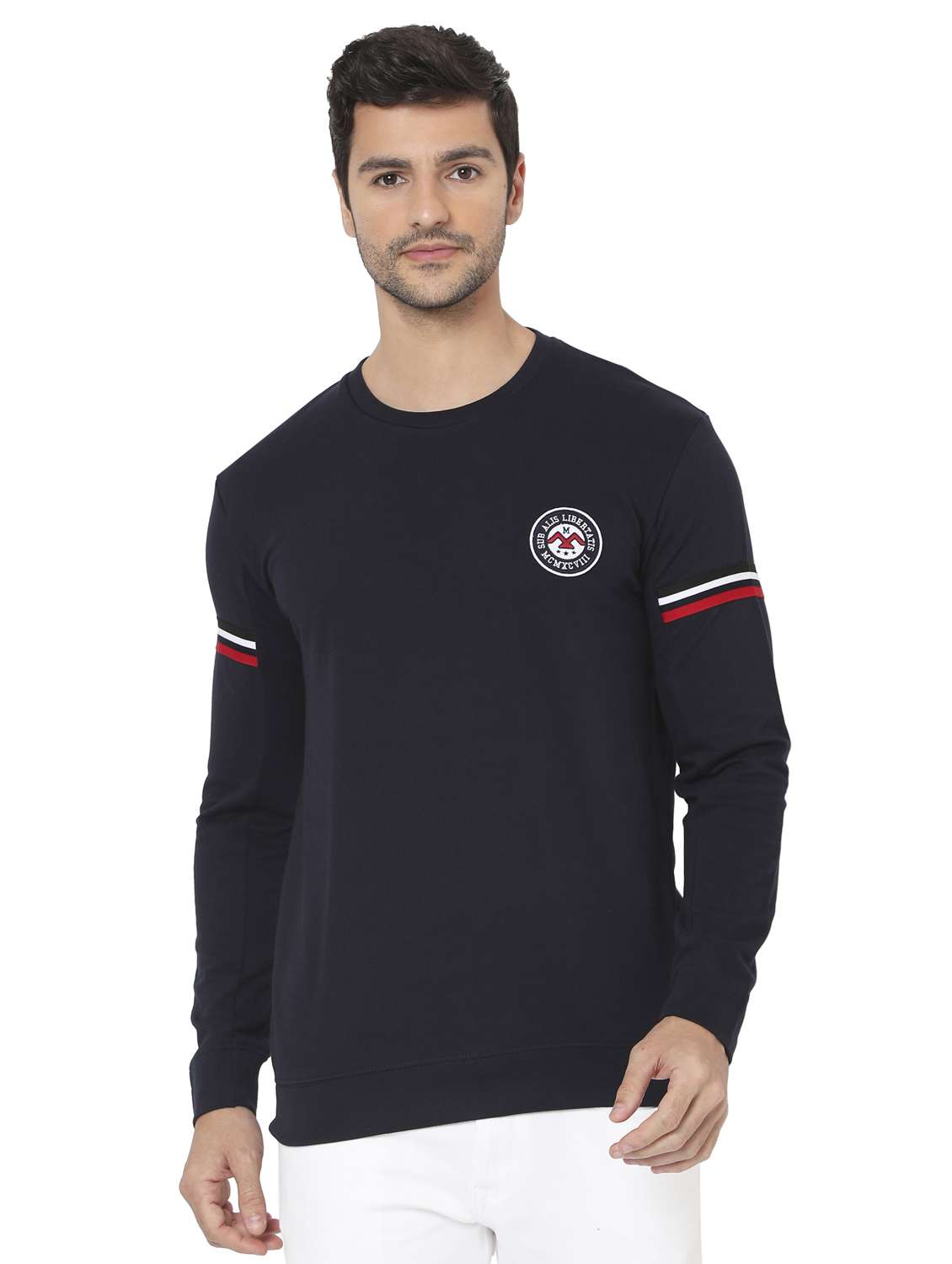 black cotton sweatshirt - 19088238 -  Zoom Image - 0