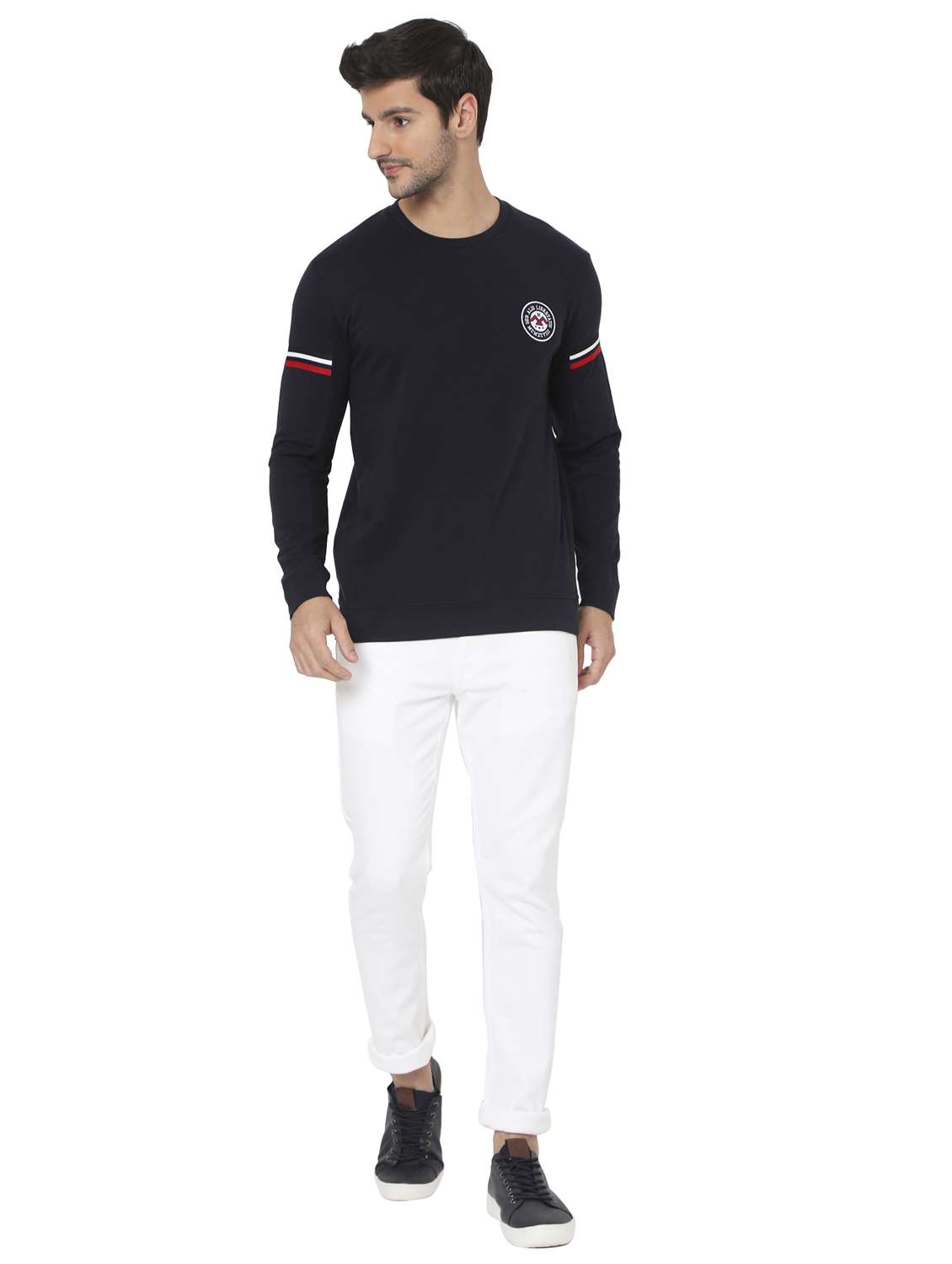 black cotton sweatshirt - 19088238 - Standard Image - 3