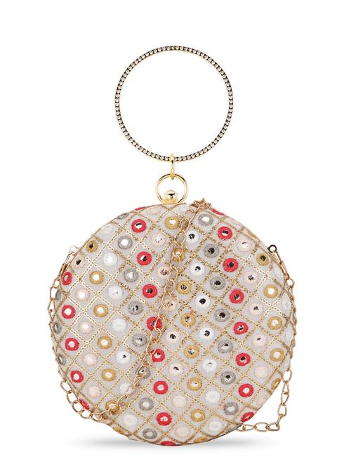 multi colored faux silk box clutch - 19088647 -  Standard Image - 0