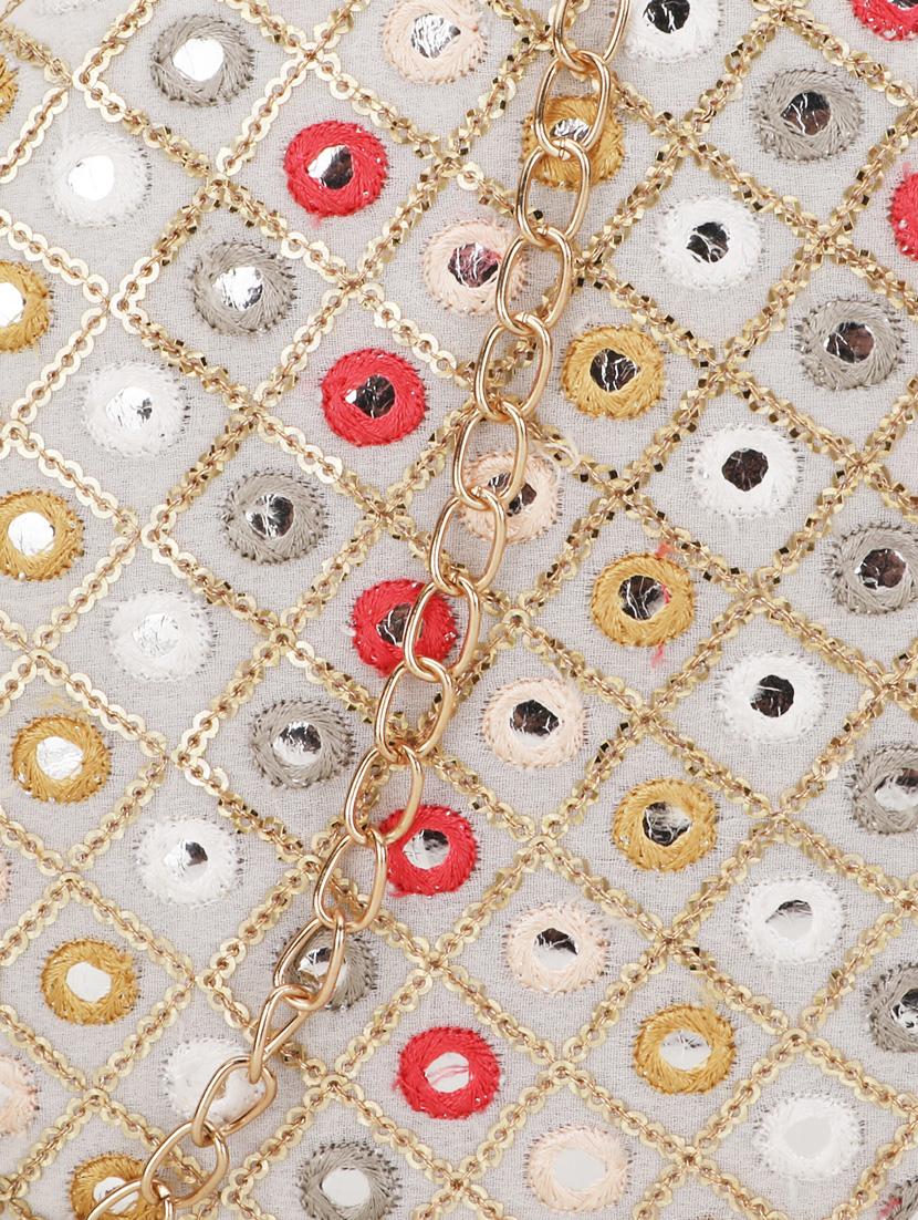 multi colored faux silk box clutch - 19088647 - Standard Image - 3