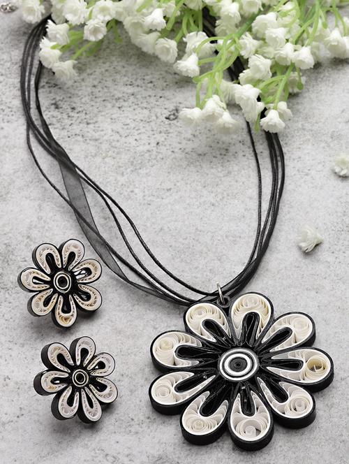floral necklaces with earring set - 19088764 - Standard Image - 0