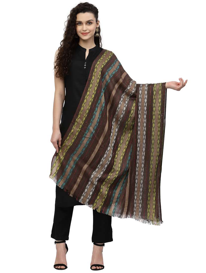 women's striped print stole - 19088867 -  Zoom Image - 0