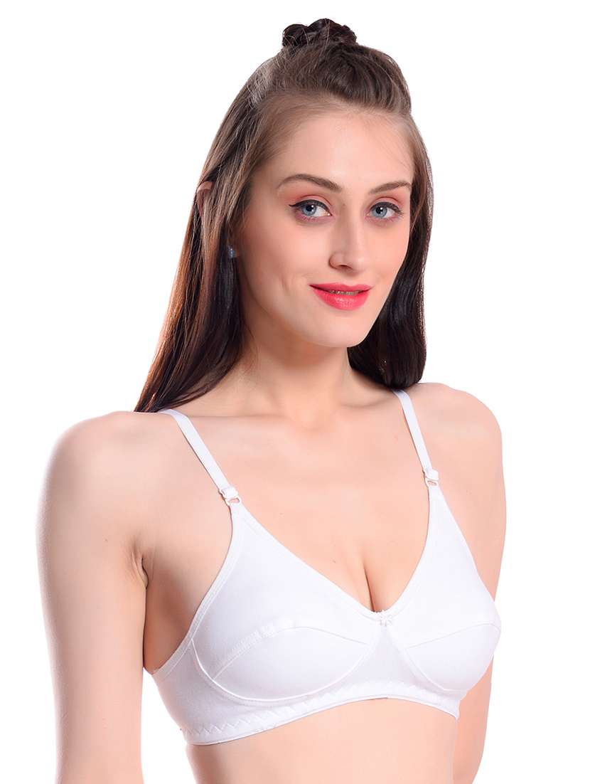 pack of 3 white solid t-shirt bra - 19089401 -  Standard Image - 3