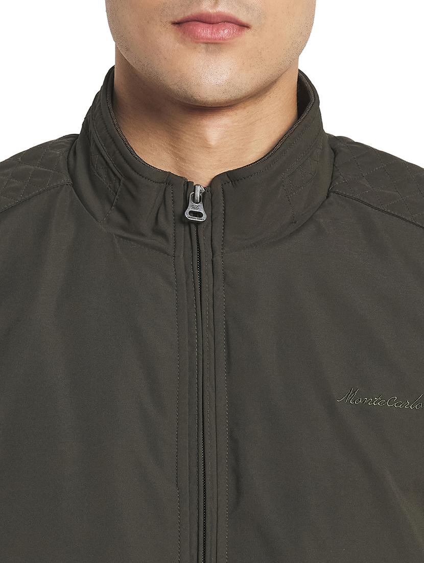 green solid casual jacket - 19089635 - Standard Image - 5