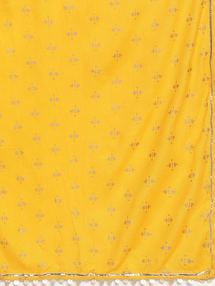 yellow kurta sharara dupatta set - 19089675 -  Standard Image - 5