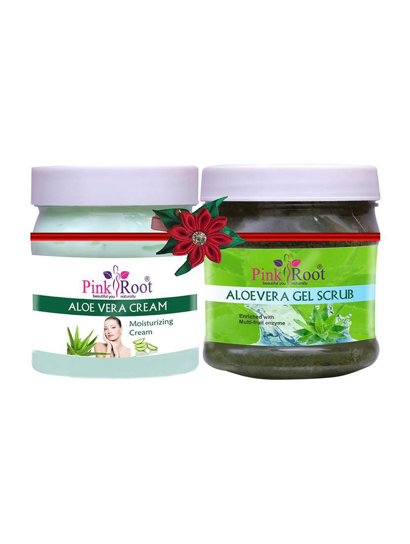 aloe vera cream 500gm with aloevera gel scrub 500gm