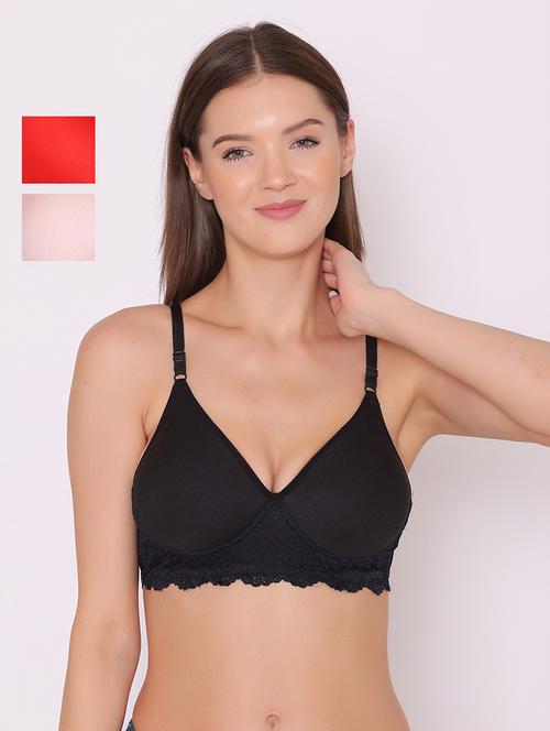 multi cotton regular bra - 19100674 - Standard Image - 0