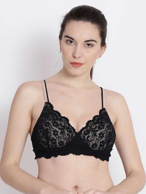 black laced push up bra - 19100705 -  Standard Image - 0