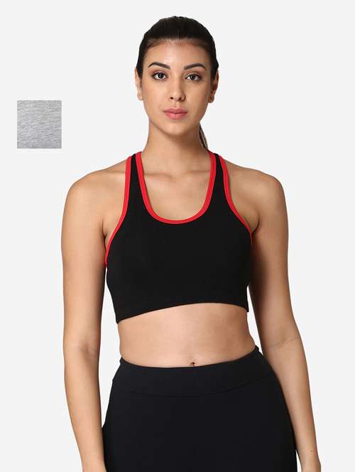 pack of 2 cotton sports bra - 19100719 -  Standard Image - 0