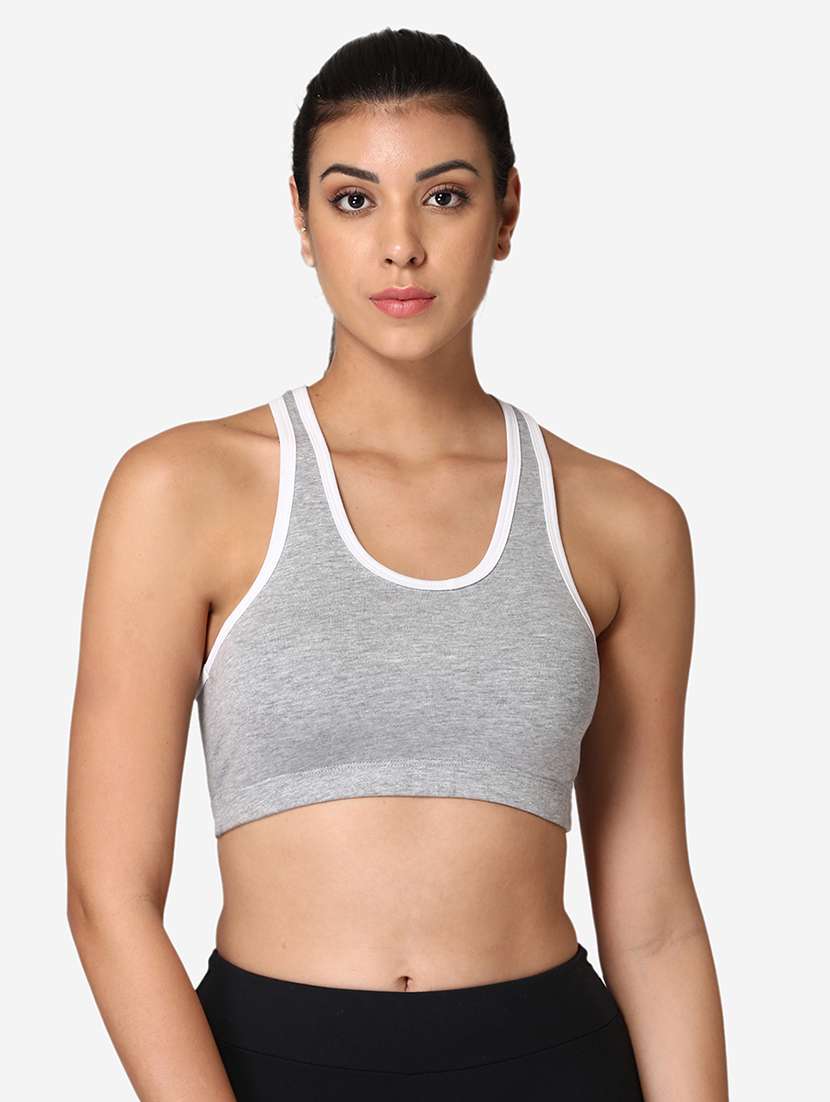 pack of 2 cotton sports bra - 19100719 -  Standard Image - 3