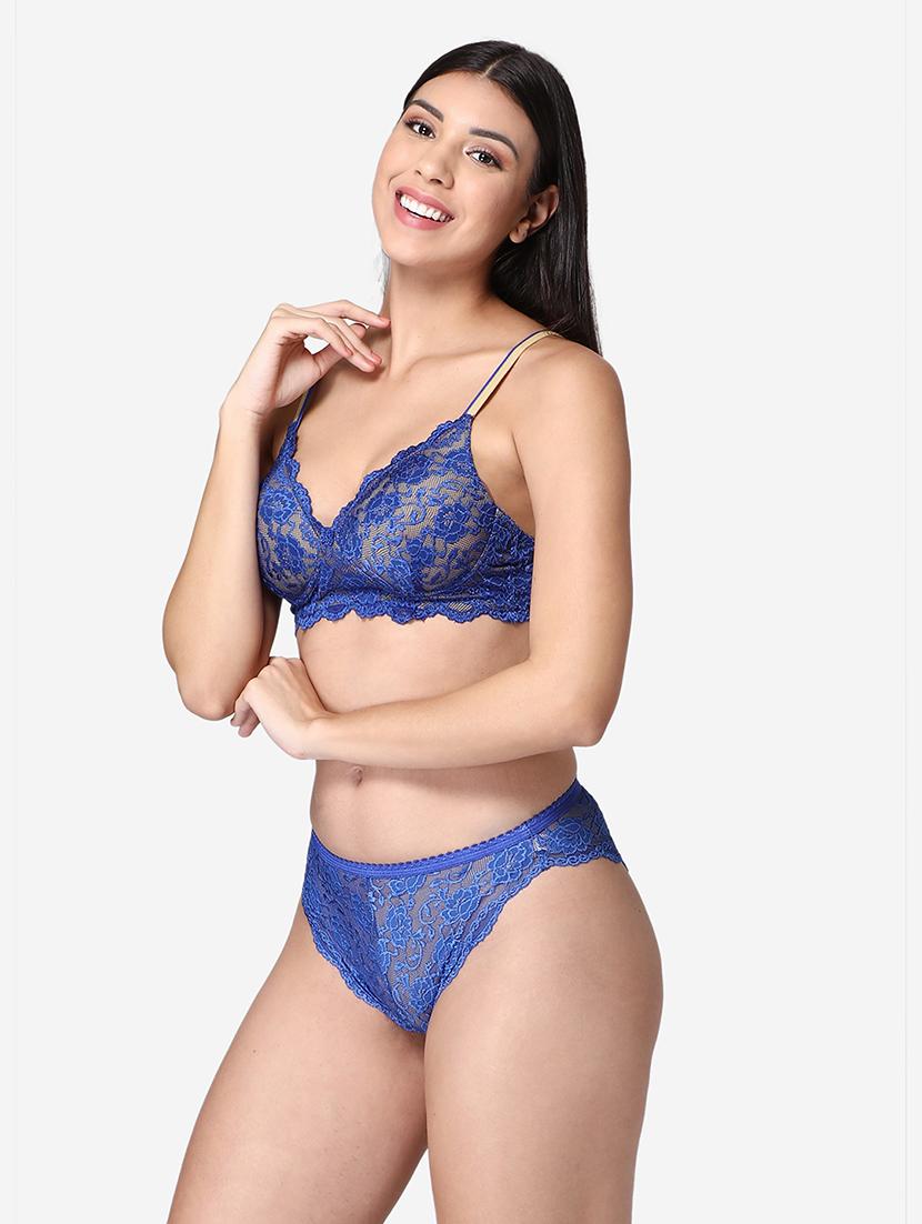 pack of 2 laced bra and panty set - 19100728 - Standard Image - 5