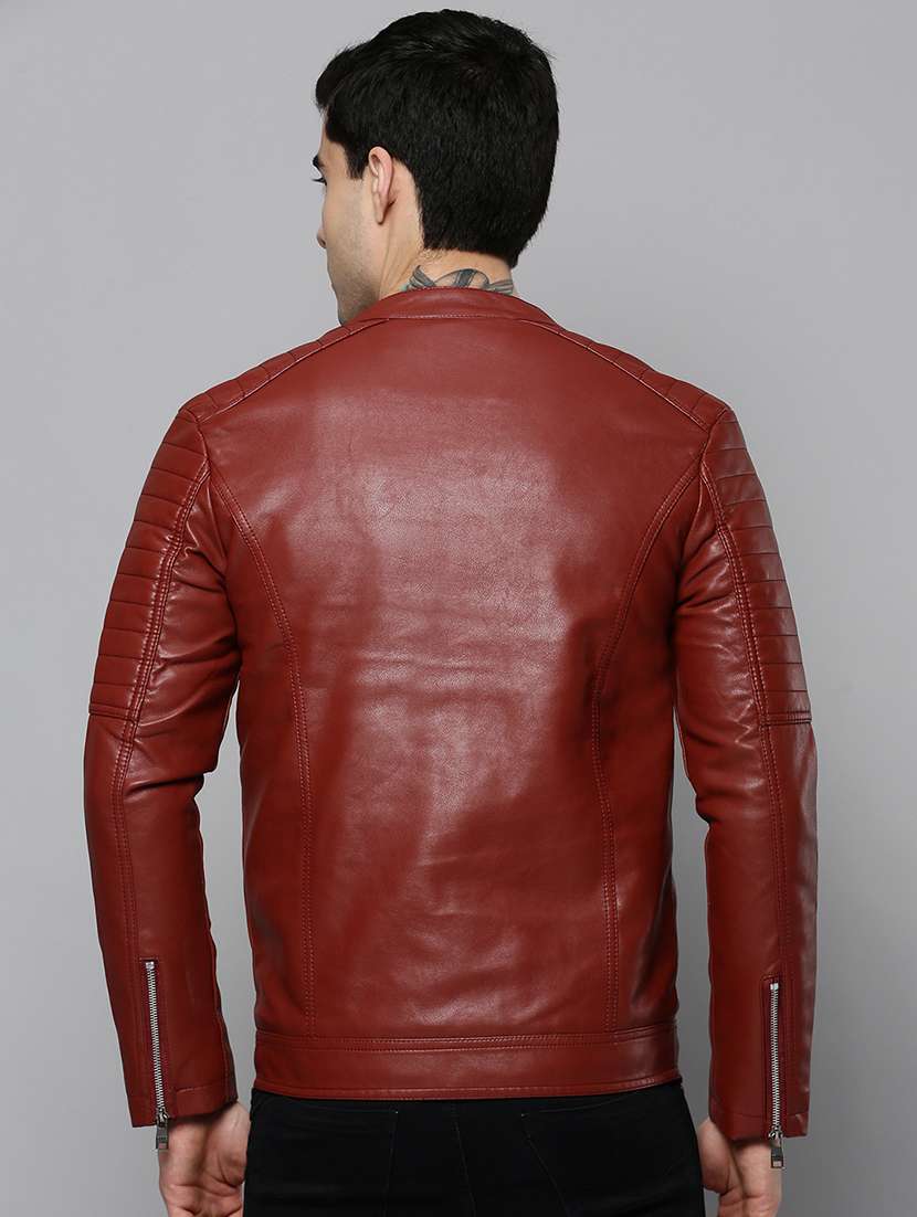 orange leather casual jacket - 19101539 -  Standard Image - 3