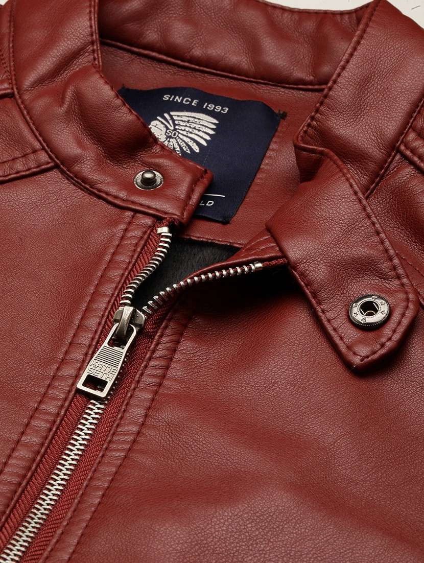 orange leather casual jacket - 19101539 -  Standard Image - 5