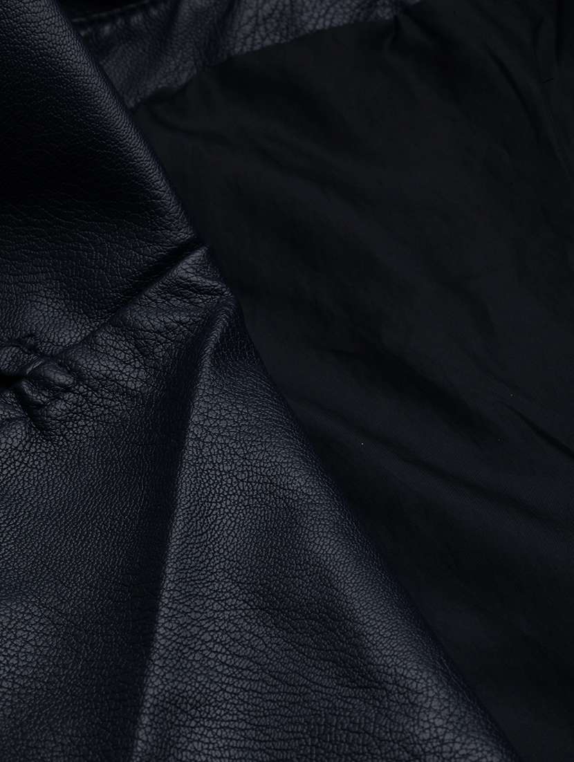 navy blue leather biker jacket - 19101553 -  Standard Image - 8