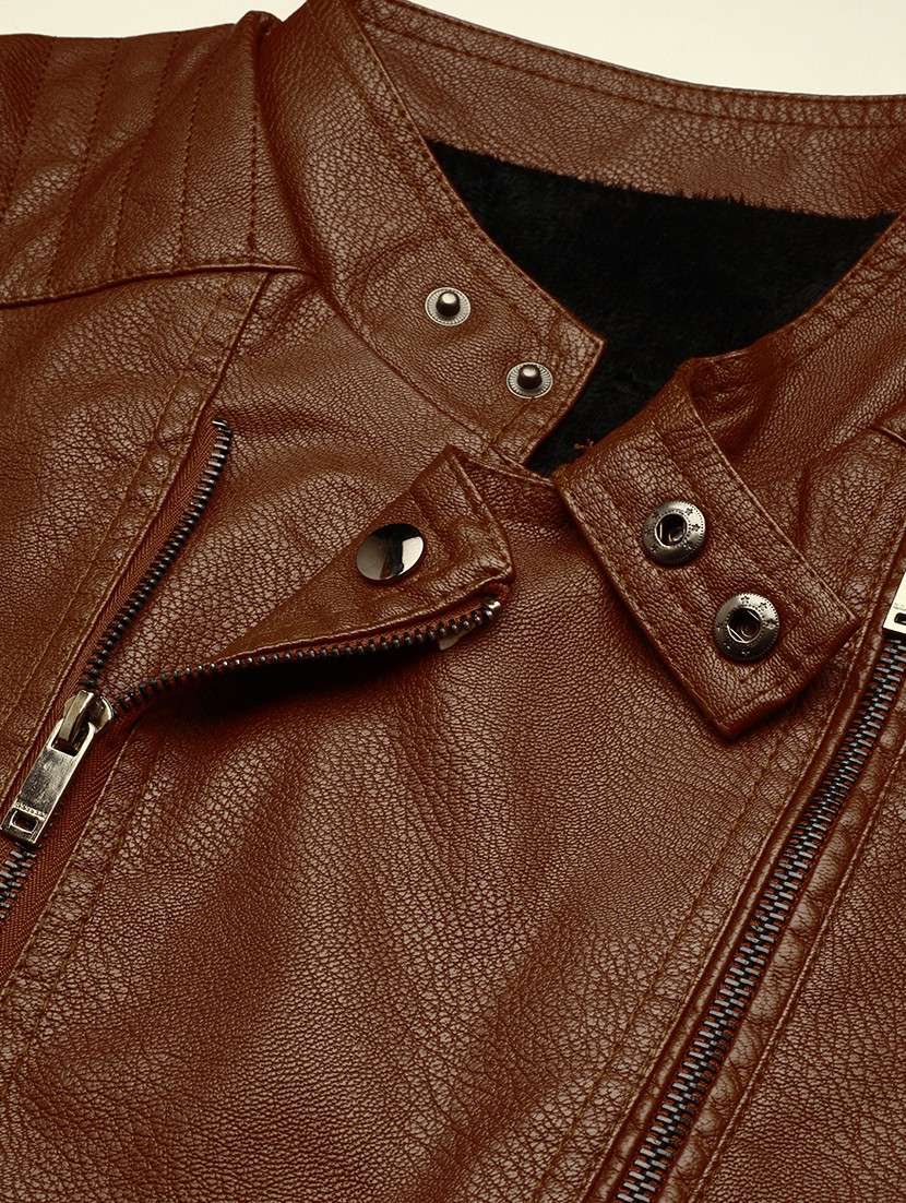 brown leather casual jacket - 19101557 -  Standard Image - 5