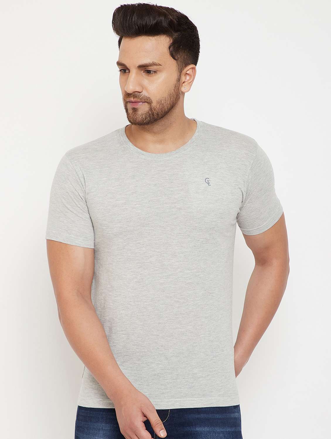 men solid color regular t-shirt