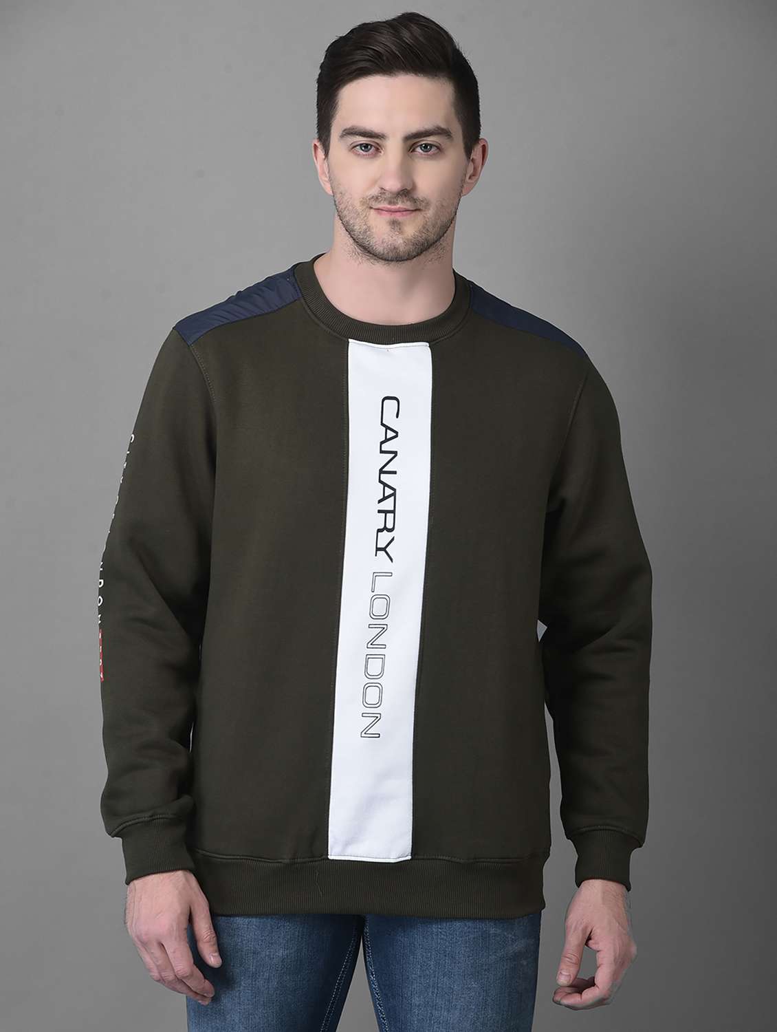 mens chest print sweatshirt