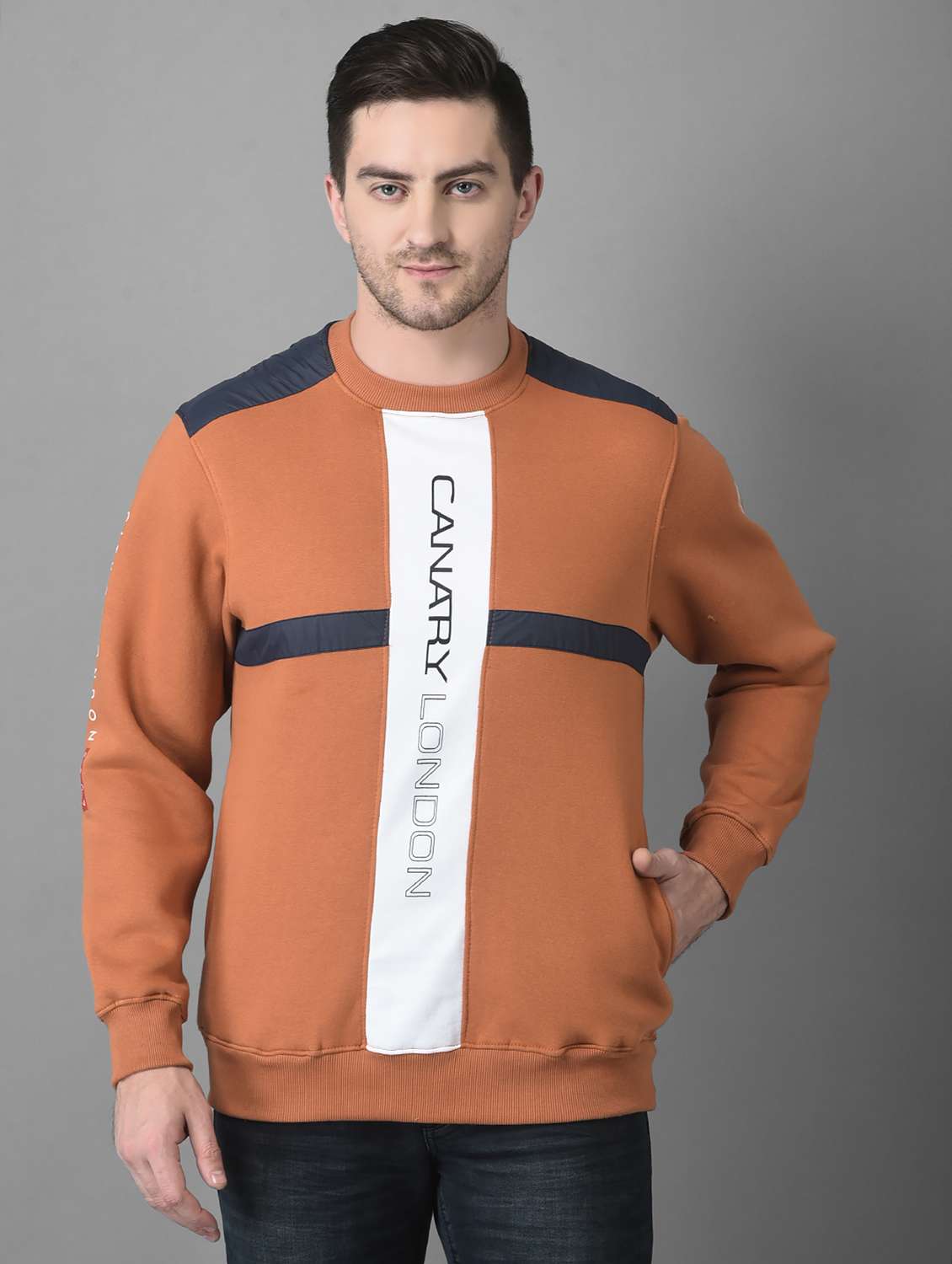 mens front print sweatshirt
