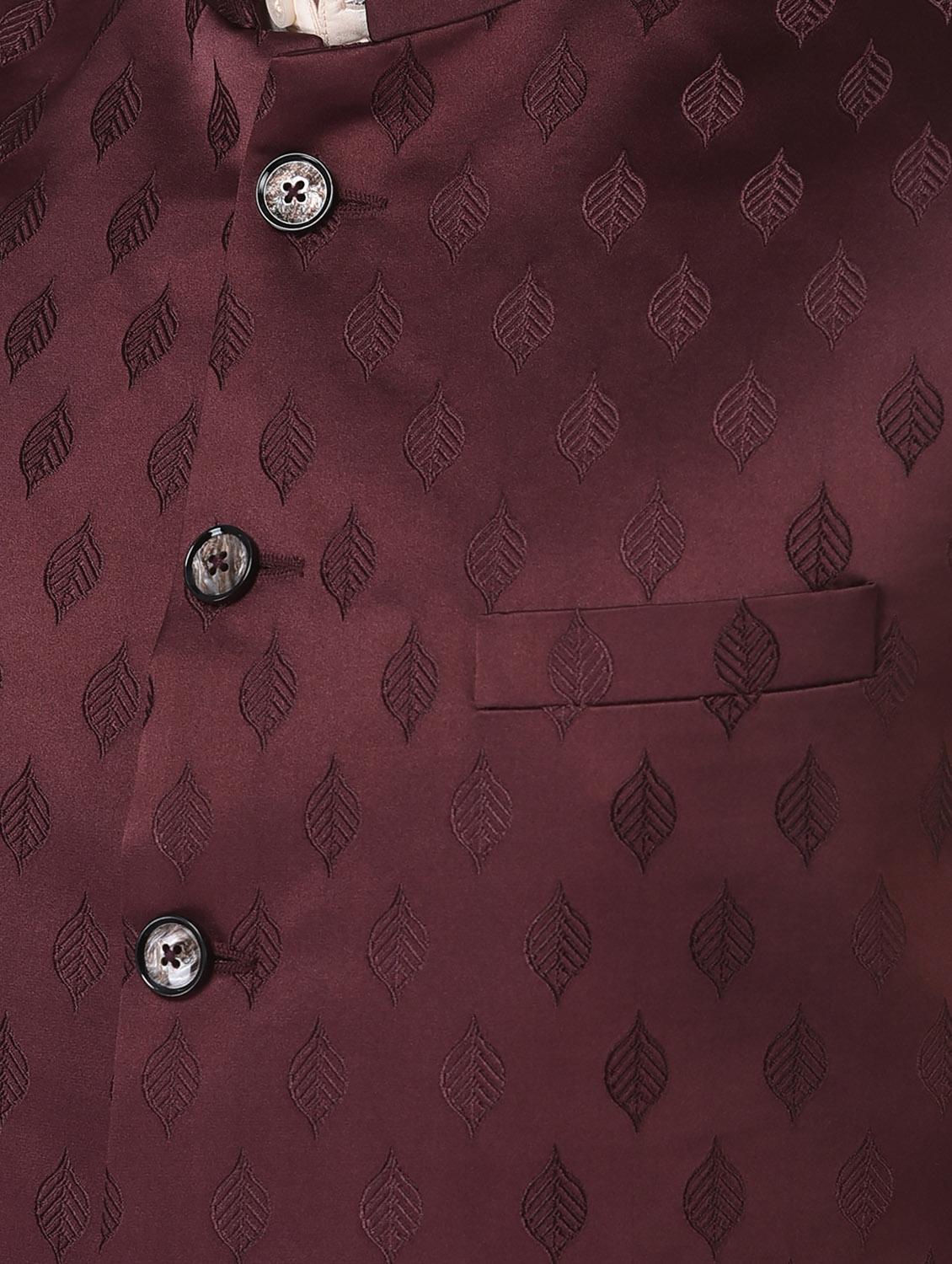 red classic nehru jacket - 19102176 - Standard Image - 5