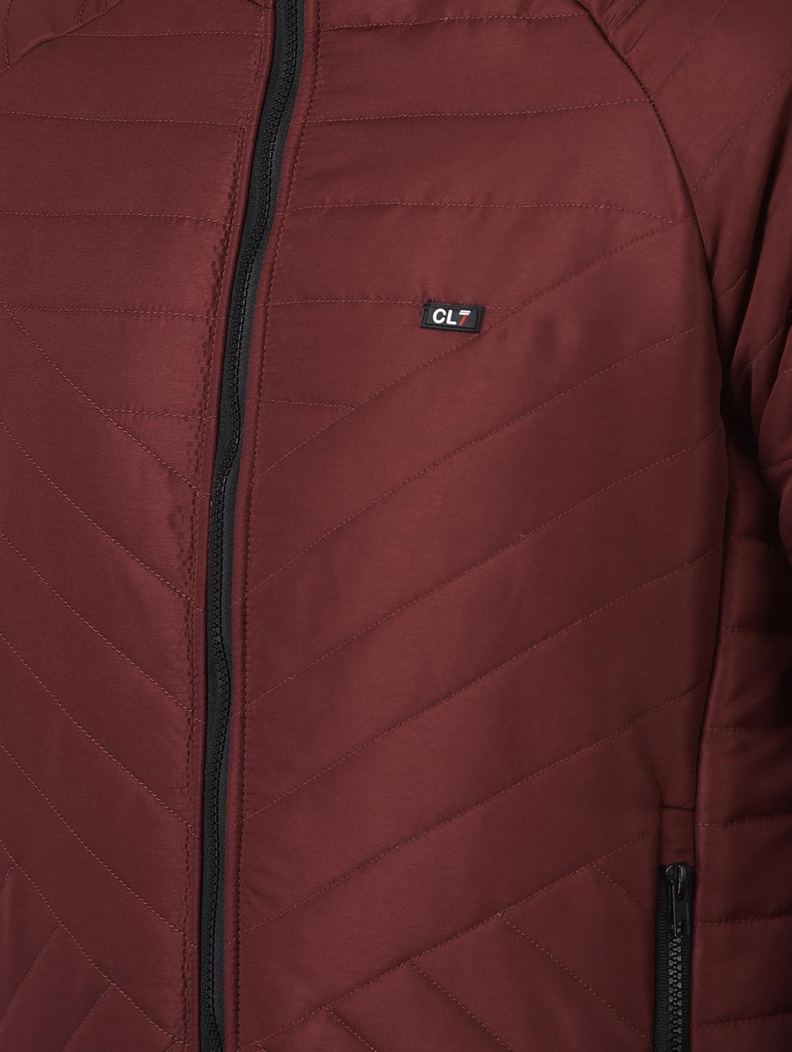 men maroon solid long sleeve quilted jacket - 19102191 - Standard Image - 5