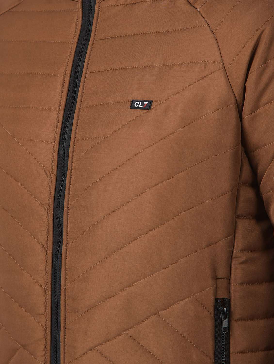 men brown solid long sleeve quilted jacket - 19102192 - Standard Image - 5