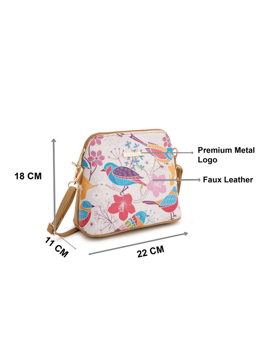 beige leatherette (pu) sling bag - 19108468 - Standard Image - 5