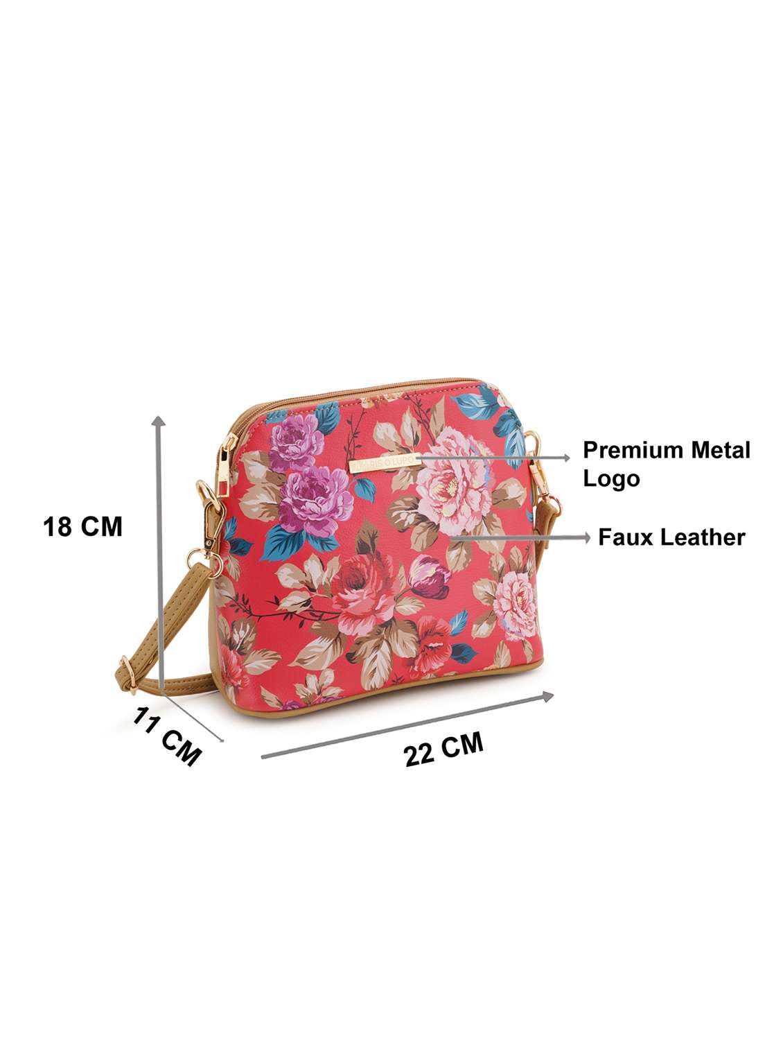 beige leatherette (pu) sling bag - 19108469 - Standard Image - 5