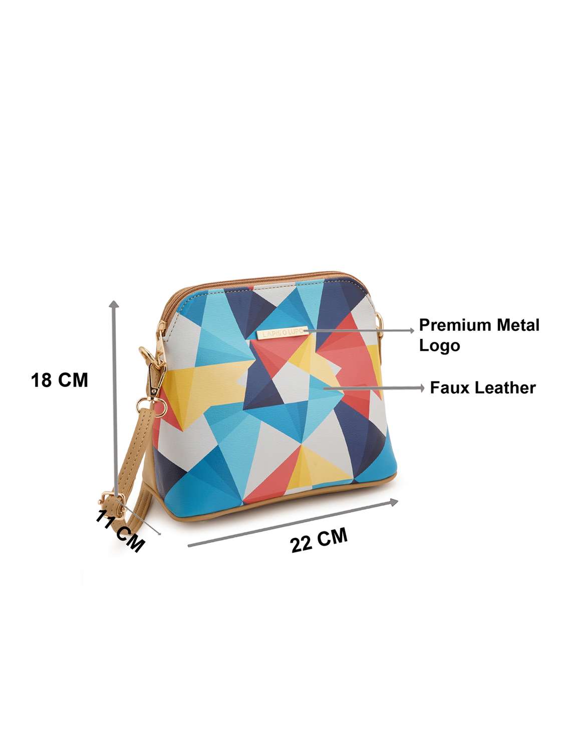 beige leatherette (pu) sling bag - 19108470 - Standard Image - 5