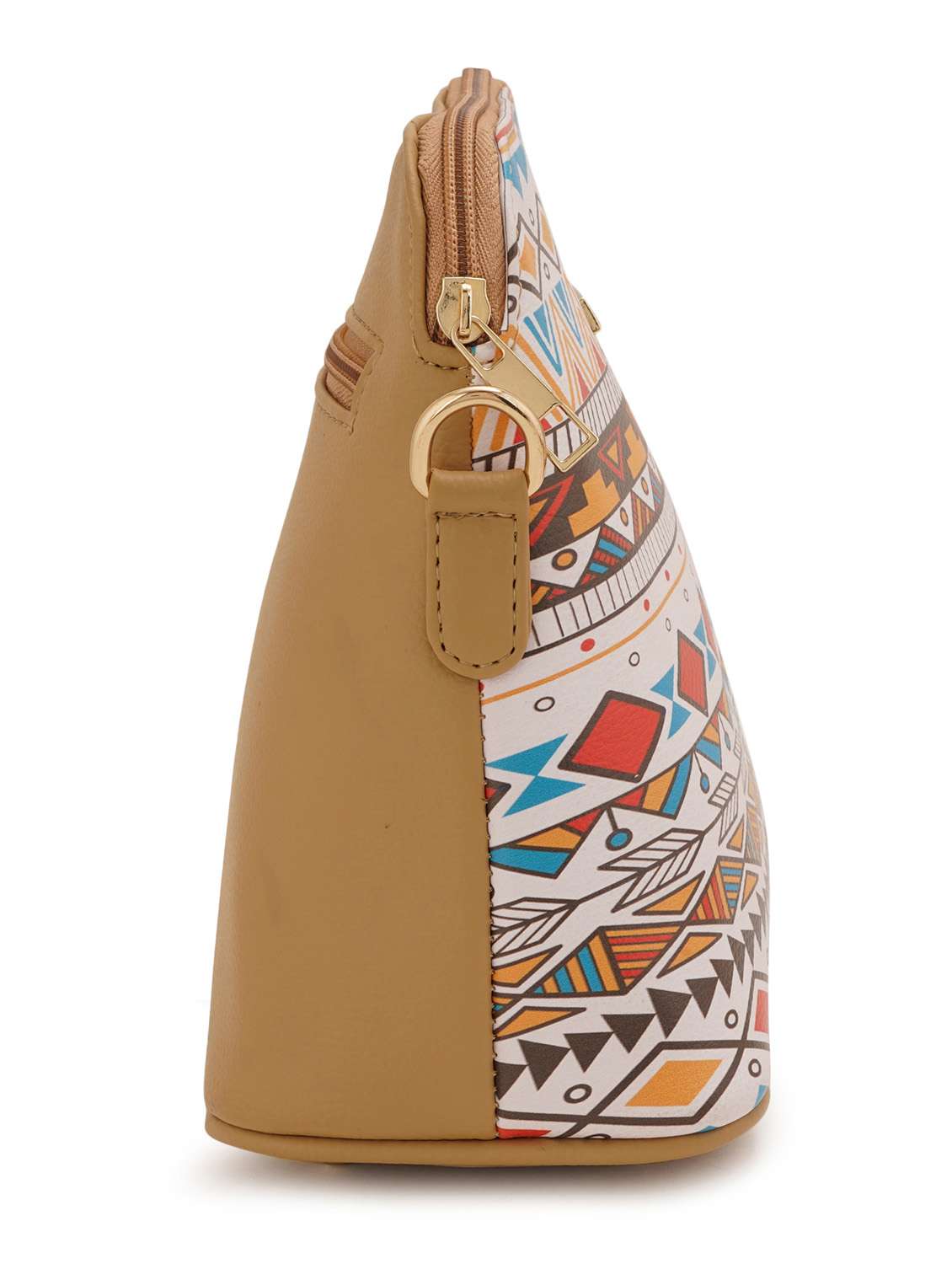 beige leatherette (pu) sling bag - 19108471 - Standard Image - 3